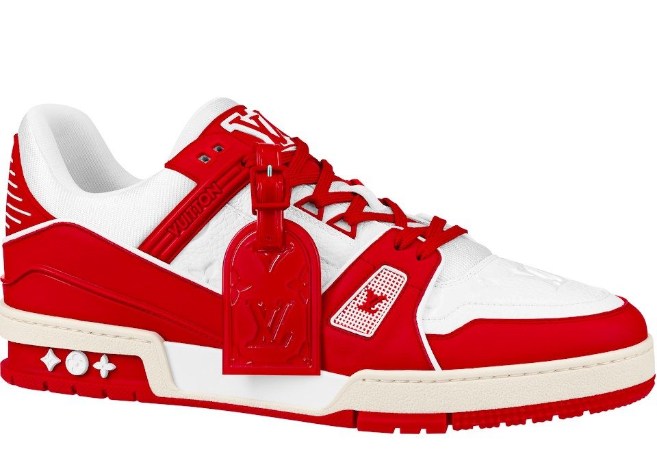 LV Trainer shoes red