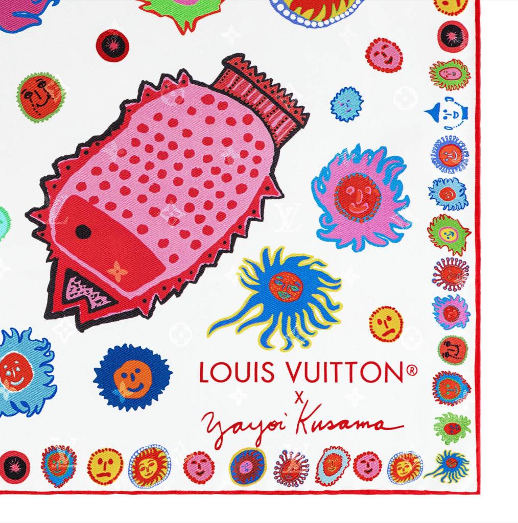 Louis Vuitton x Yayoi Kusama Painted Dots Monogram Square Scarf