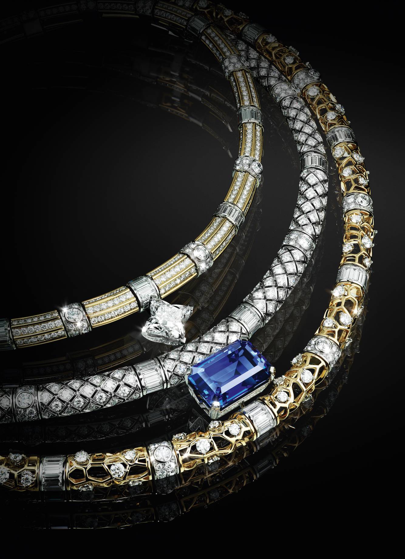 Louis Vuitton High Jewelry Diamond White Gold Tennis Bracelet